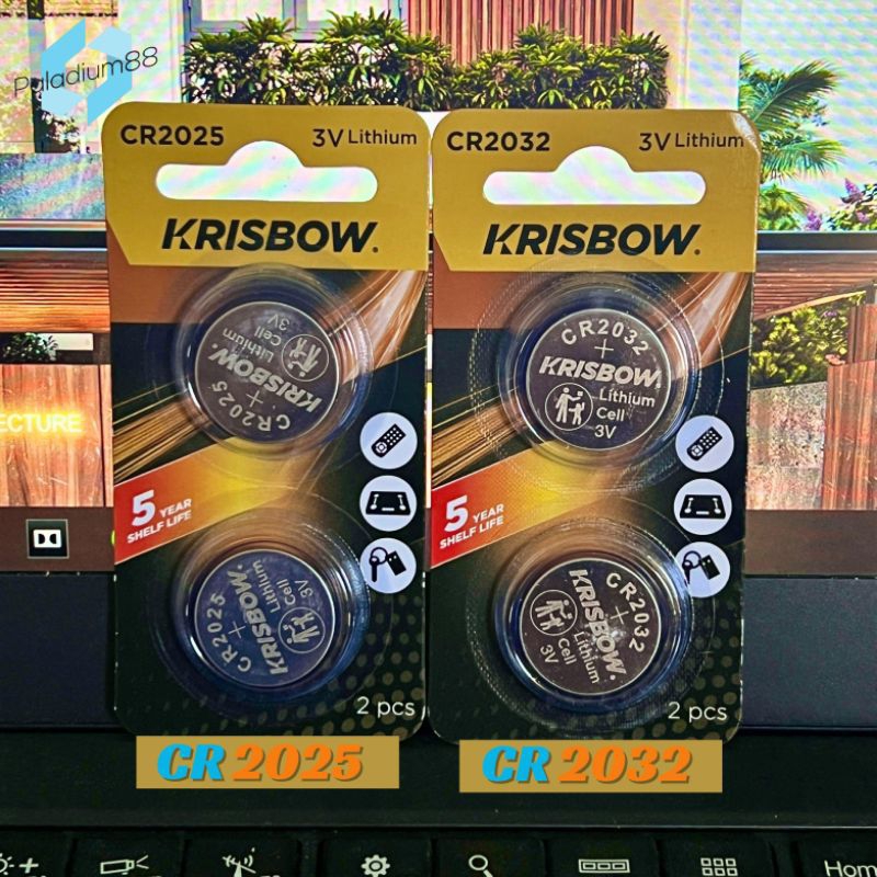 Krisbow Lithium Coin 3V CR2032 2032 CR2025 2025