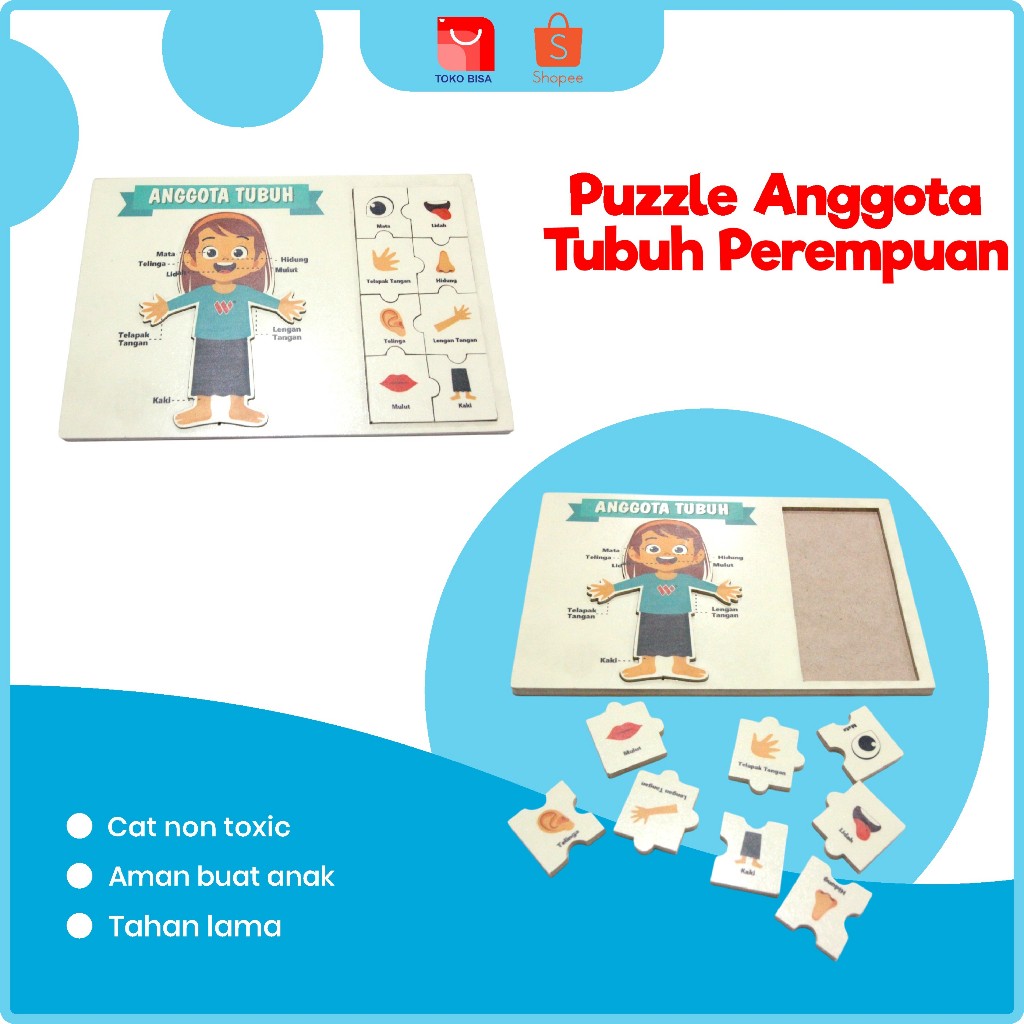 Promo Big Sale  | Mainan Edukasi Paud | Mainan Pengetahuan Anggota Tubuh | Puzzle Anggota Tubuh Pere