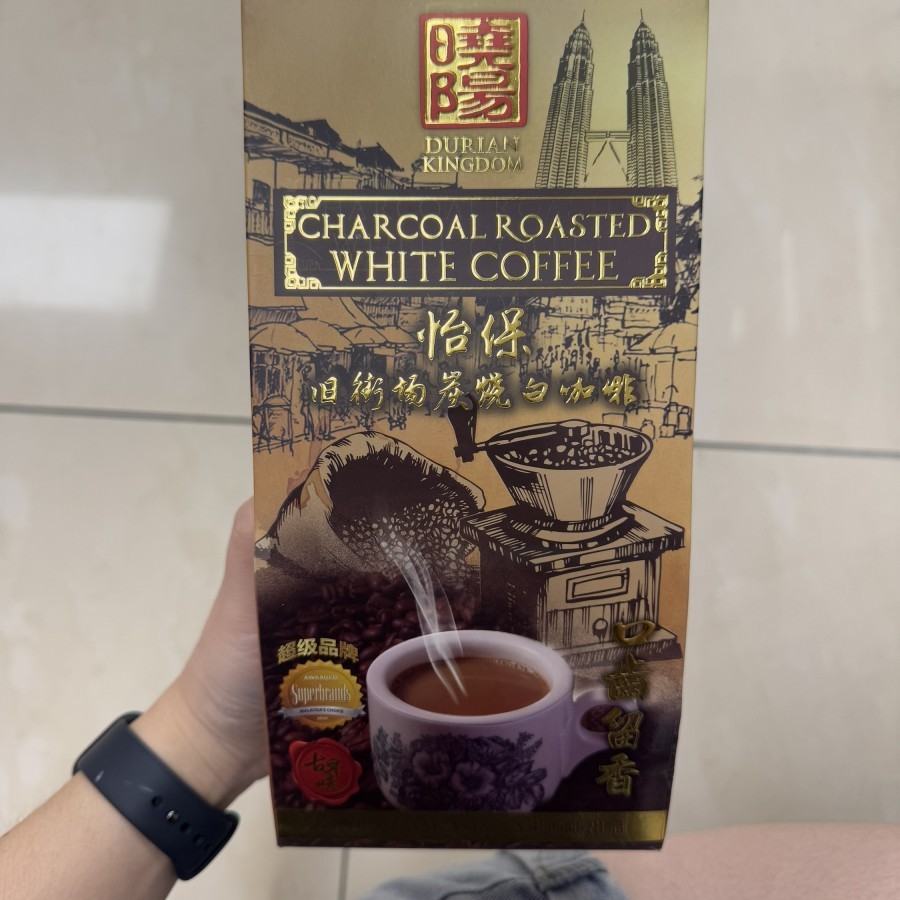 

DURIAN KINGDOM CHARCOAL ROASTED WHITE COFFEE LOW SUGAR 350gr