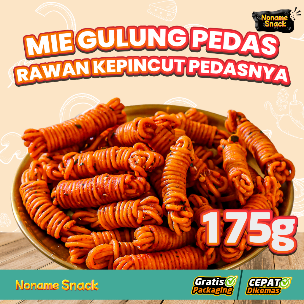 

Noname Snack - Camilan Mie Gulung Pedas Kering Daun Jeruk 175gr