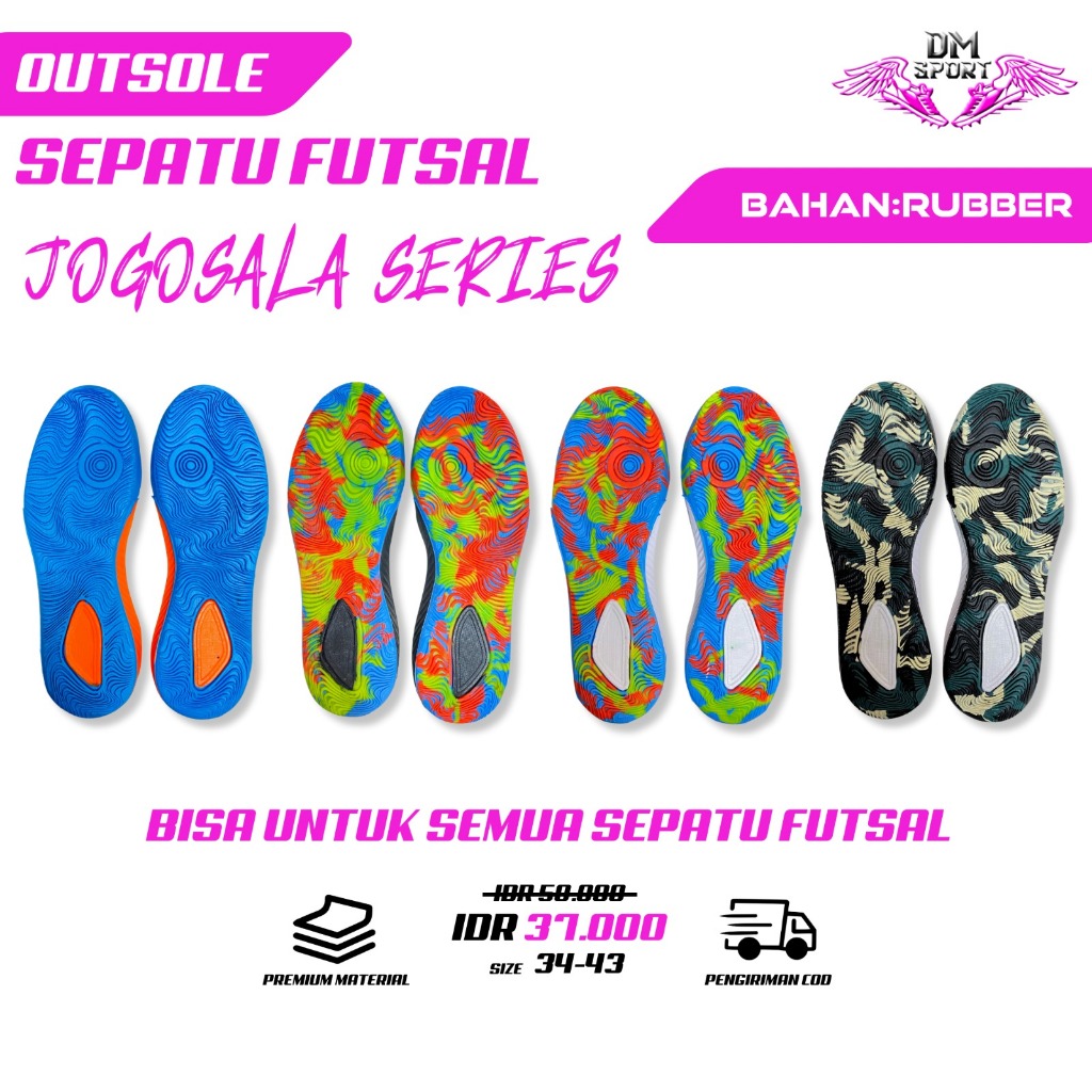OUTSOLE SEPATU FUTSAL JOGO SALA 43 - 44 ANTI SLIP ORIGINAL
