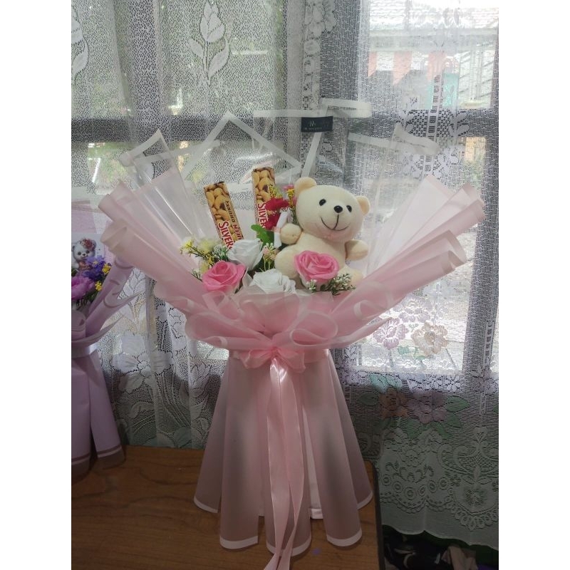 

buket coklat+boneka
