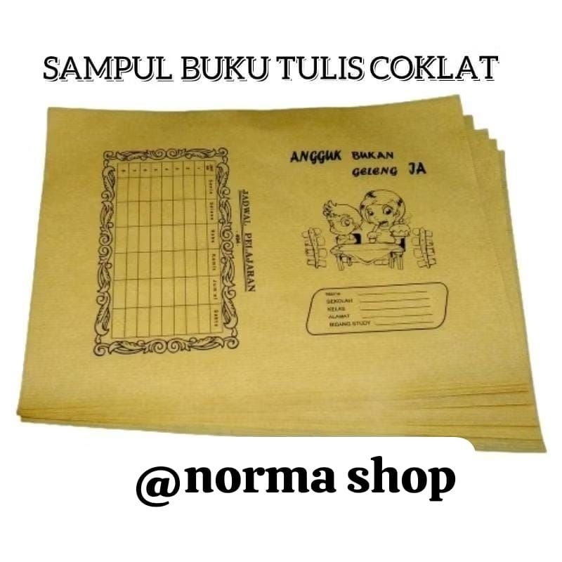 

Sampul Coklat Buku tulisUkuran Kuwarto1 Pack Isi kurang lebih 80 lembar