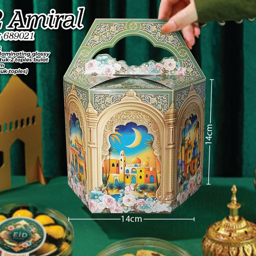 

Box Cake Lebaran Idul Fitri Amiral 14x14cm (4pcs)