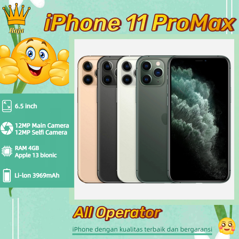 iPhone 11Pro Max Second 64GB 256GB Fullset 6.5inch All Operator Original All fungsi aman phone 11pro
