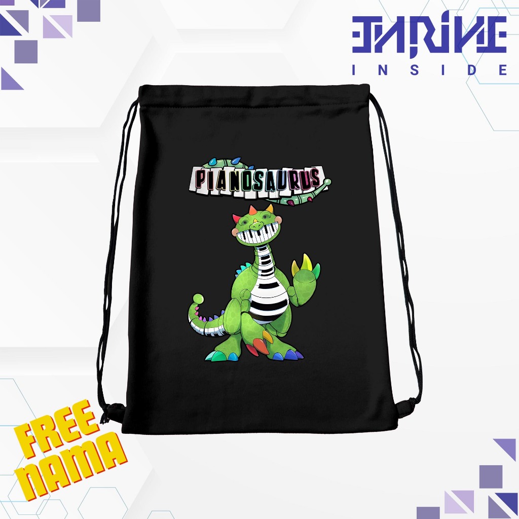 BISA COD FREE NAMA Tas Serut Anak Gambar Poppy Playtime Chapter 4 PIANOSAURUS Tas Ngaji Poppy Playti