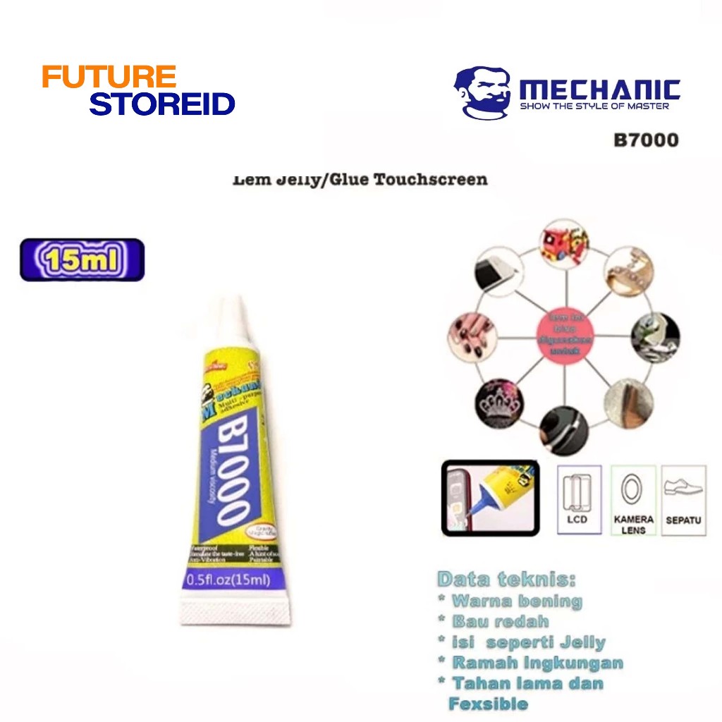 MECHANIC B7000 LEM JELLY/GLUE TOUCHSCREEN / LCD 50ML ORIGINAL