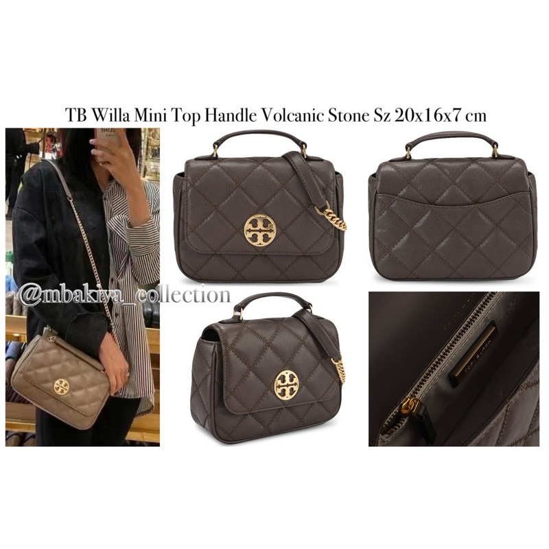 TB Willa Mini Top Handle Volcanic Stone