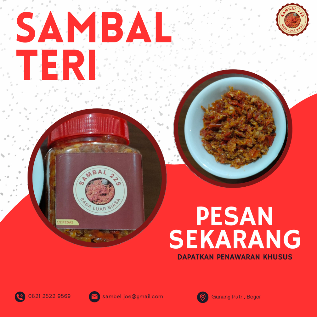 

Sambal 225 | Sambal Teri | 200 gram