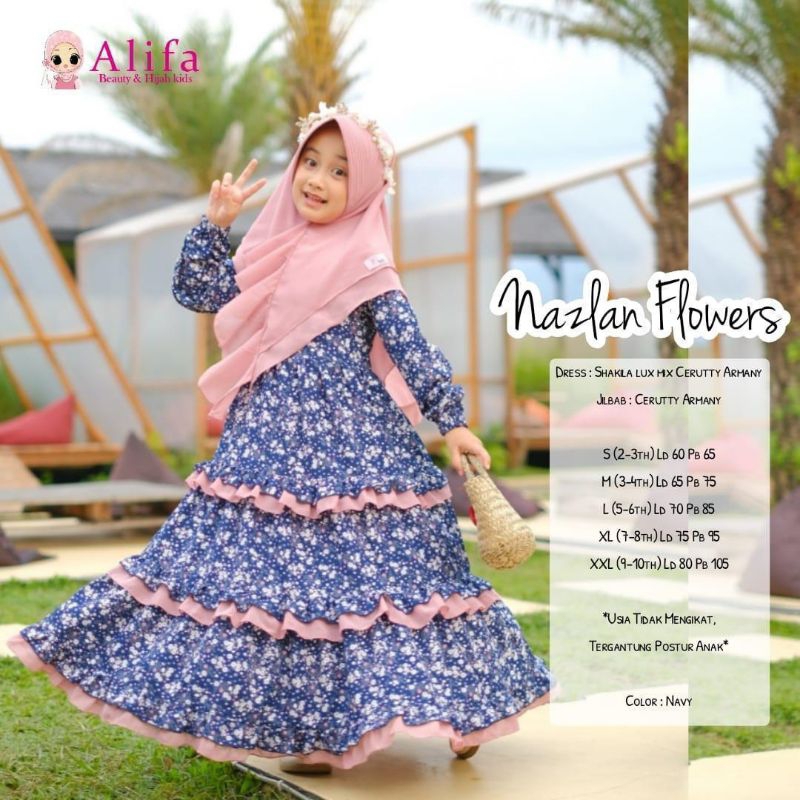 Nazlan flowers kids by Alifa kids