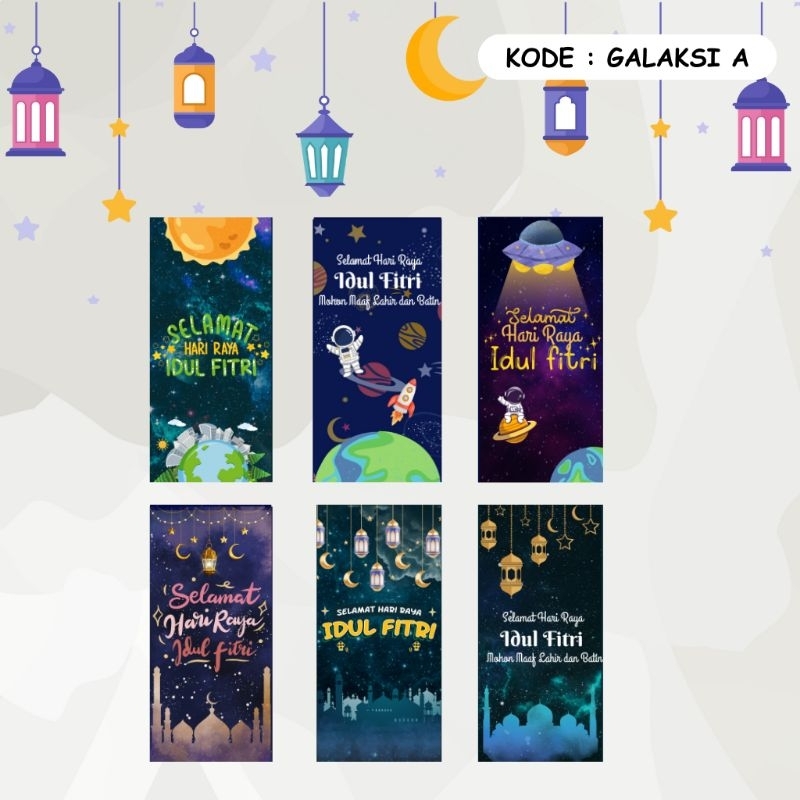 

AMPLOP LEBARAN GALAKSI 1 PACK ISI 10 BISA CUSTOM NAMA