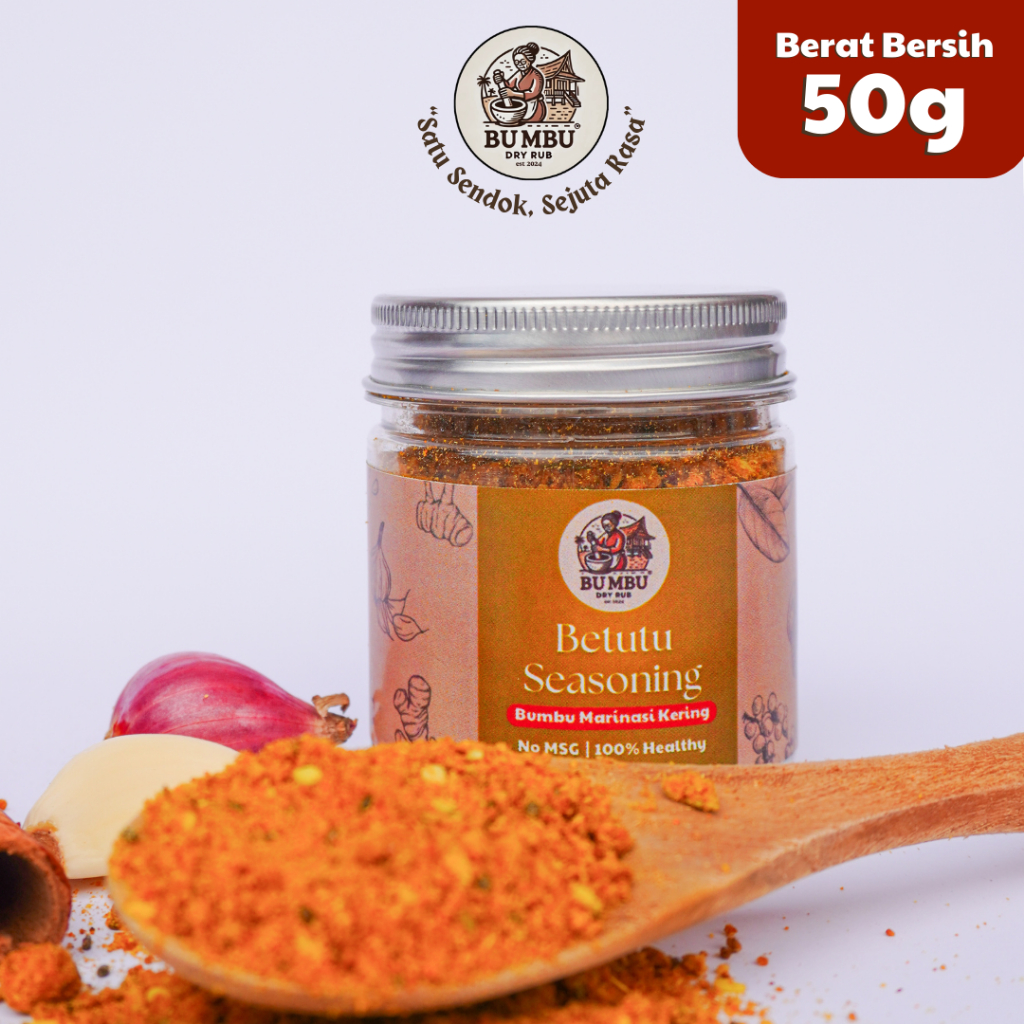 

Bu Mbu Dry Rub Marinasi Kering Varian Betutu No MSG Spices Nusantara Seasoning 50 GRAM