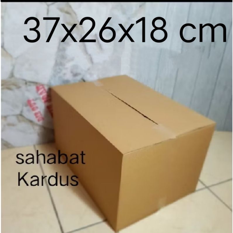 

kardus box Ukuran 37x26x18 cm single wall polos