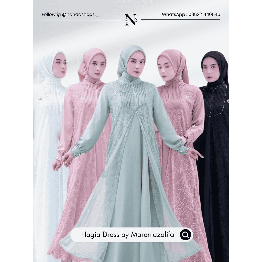 Marema Zalifa - Gamis Silk Premium Brukat Dewasa - Hagia Series