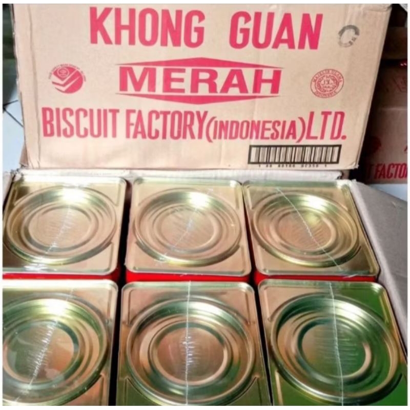 

KHONG GUAN KALENG 1600 GRAM GROSIR 1 KARTON MURAH FREE PACKING BUBBLE WRAP