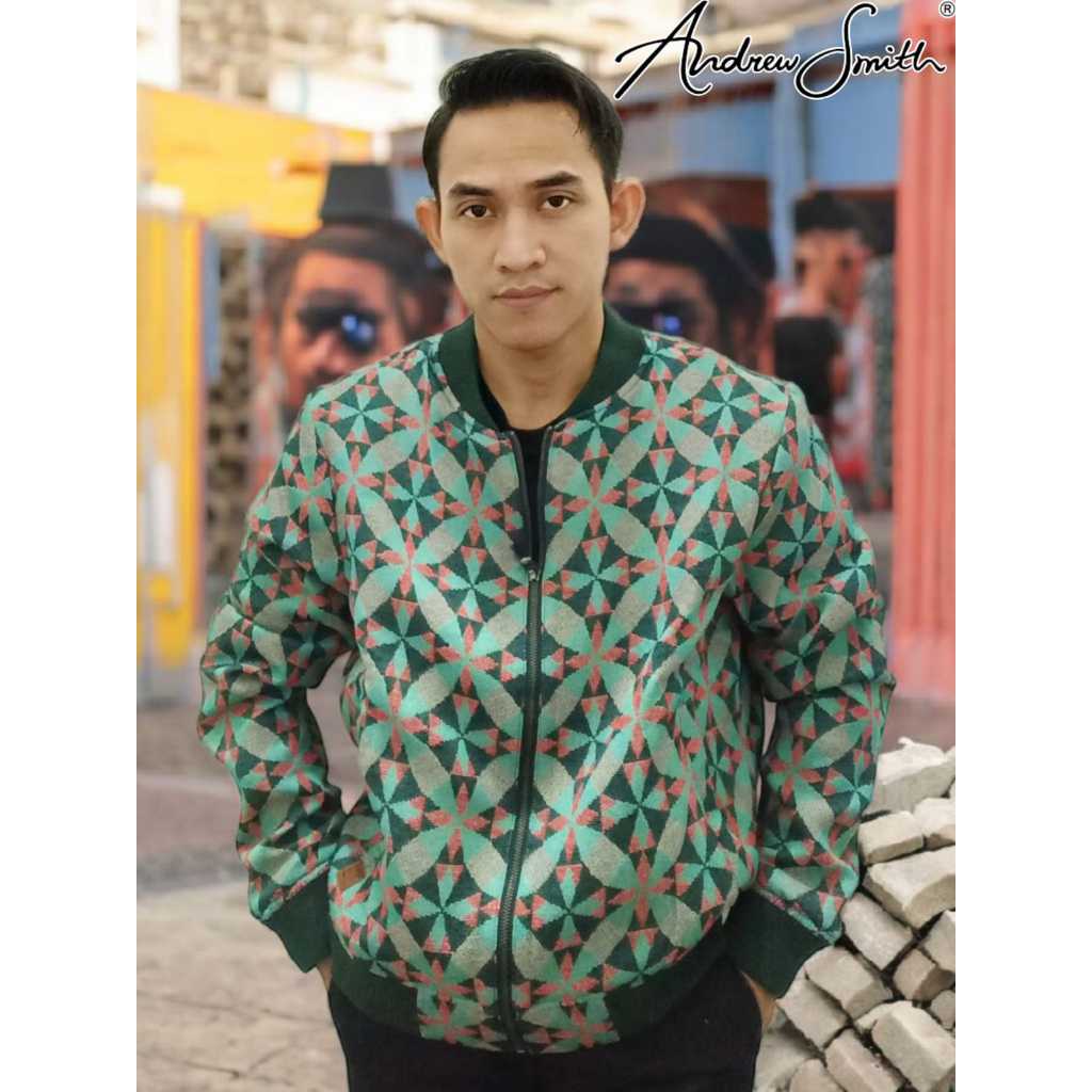 Jaket Batik Premium ANDREW SMITH Hijau