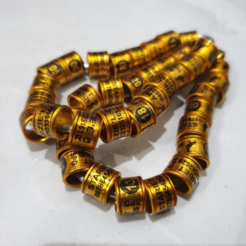 RING MERPATI CETAK NAMA RODA TRANSFARAN ISI 25  BIJI