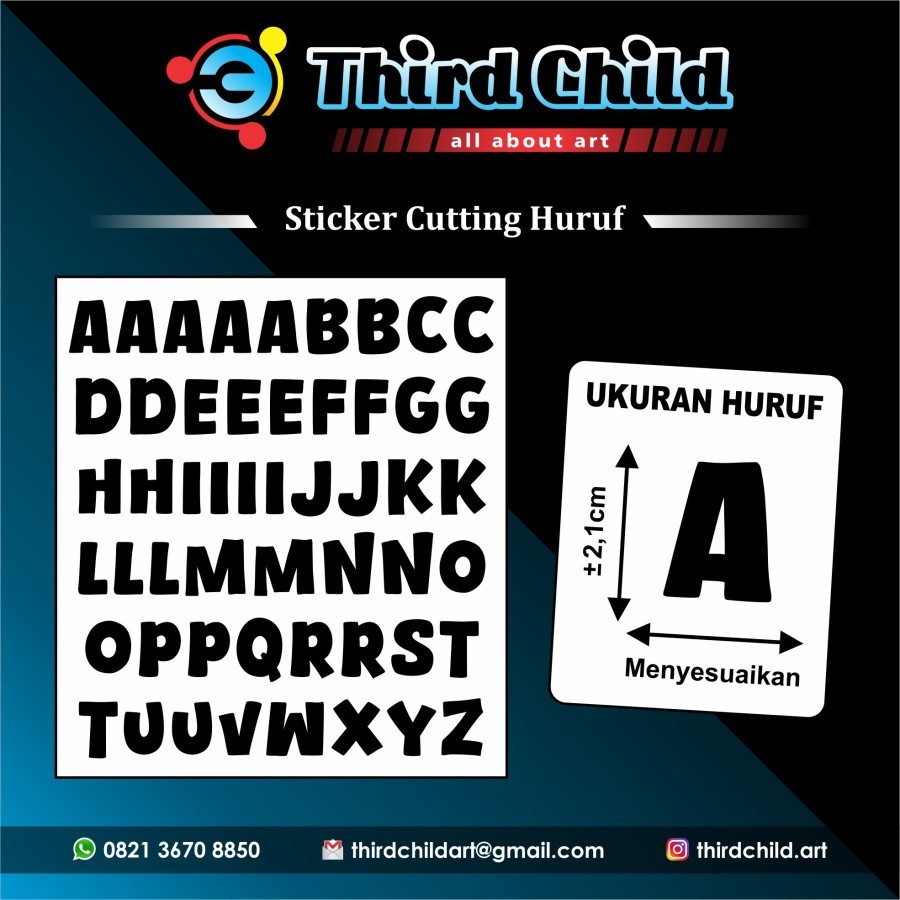 

Sticker Cutting Huruf Abjad