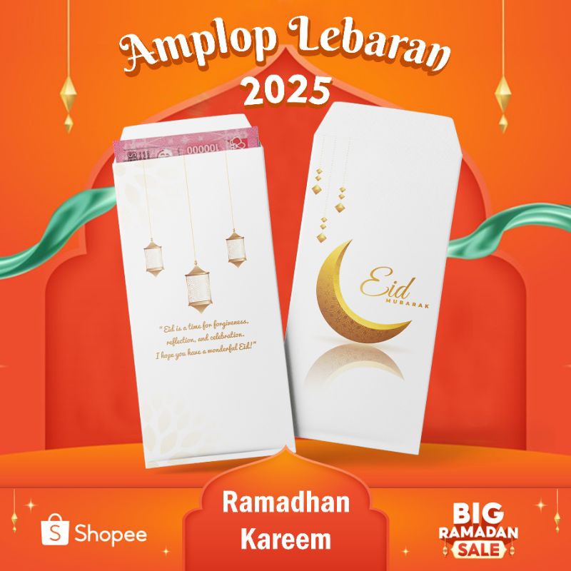 

10 Pcs Amplop Lebaran 2025 Amplop Panjang Amplop Hari Raya Idul Fitri Angpau Thr