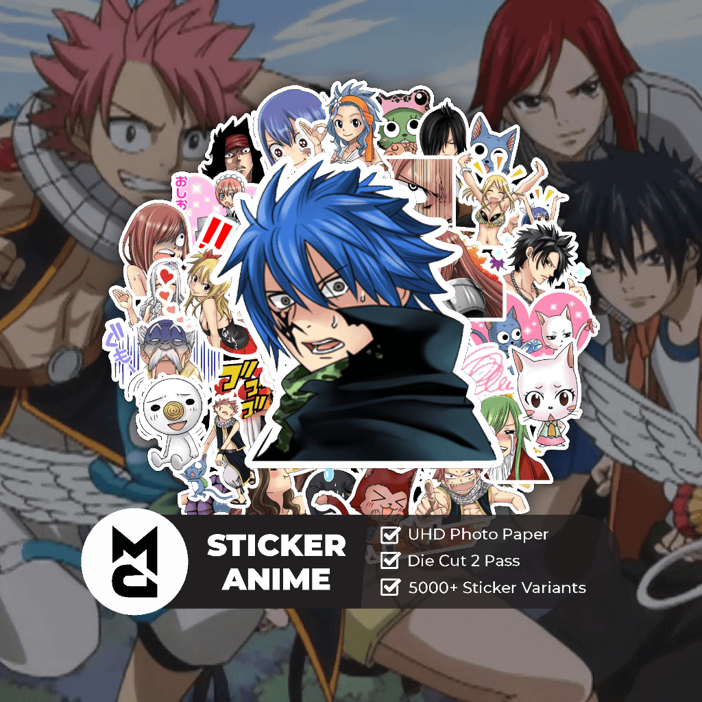 

Sticker Anime Fairy Tail #2 Sticker Aesthetic Lucu Sticker Helm Laptop Motor Hp