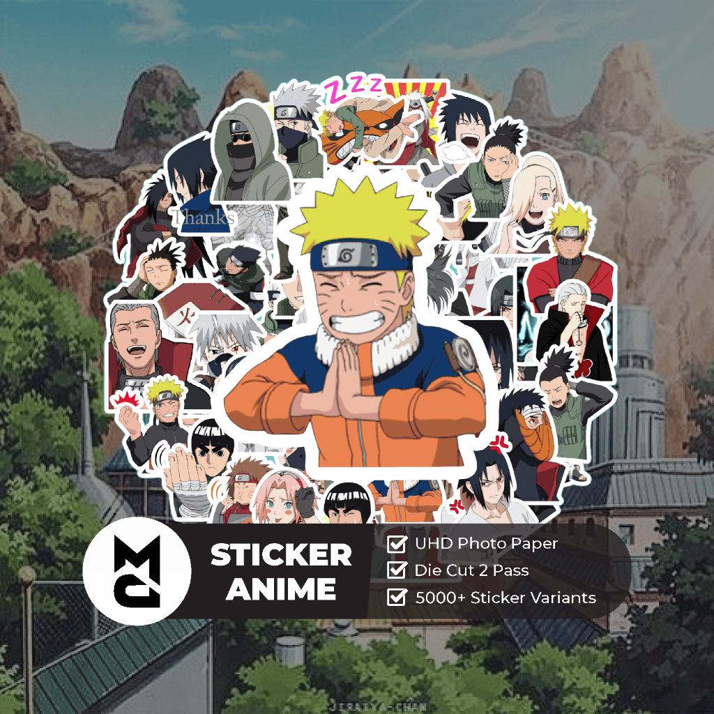 

Sticker Anime Naruto #1 Sticker Aesthetic Lucu Sticker Helm Laptop Motor Hp