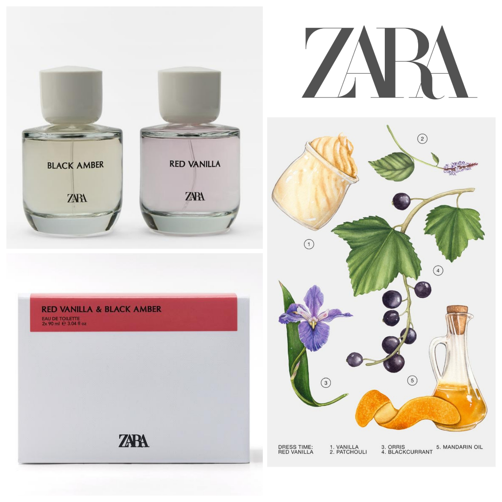 Parfum Zara Red Vanilla Black Amber 10 30 90 100 180 200 ml EDT EDP Intense Original Vanila Perfume