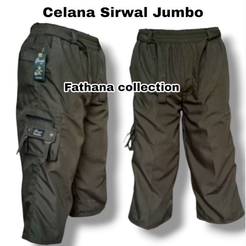 Celana Sirwal Muslim Jumbo Pria Dewasa Model Cargo ring /Celana Pangsi Muslim Pria Dewasa model Carg