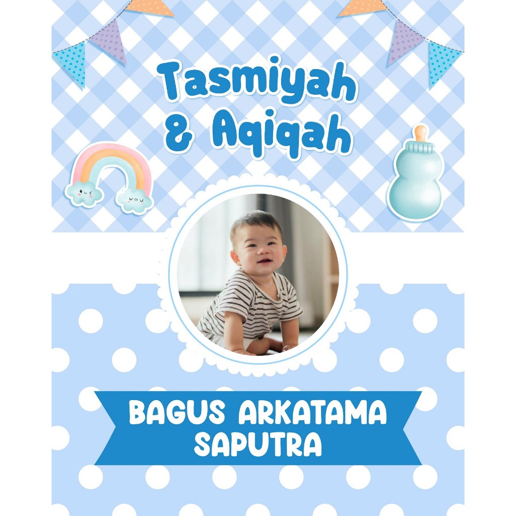 UNDANGAN AQIQAH / UNDANGAN TASYAKURAN AQIQAH / UNDANGAN DIGITAL TASMIYAH AQIQAH 9