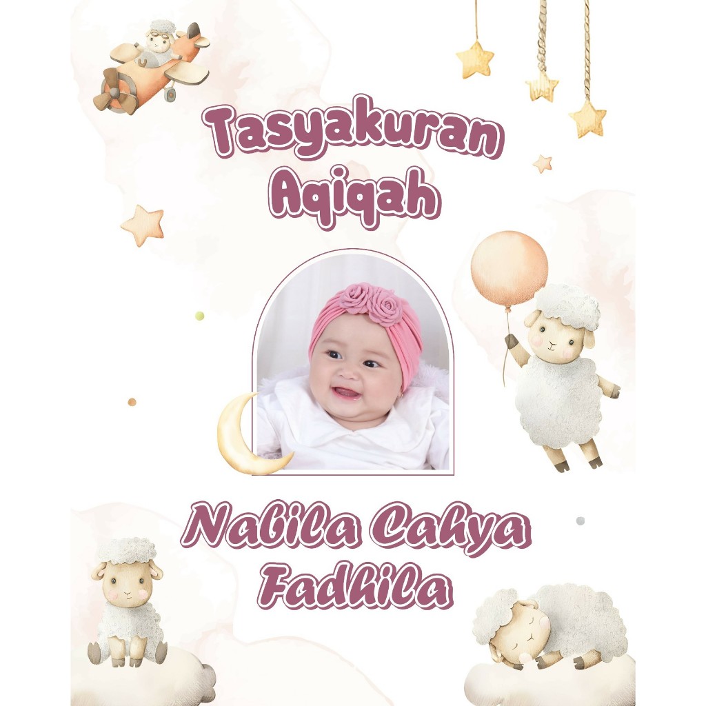 UNDANGAN AQIQAH / UNDANGAN TASYAKURAN AQIQAH / UNDANGAN DIGITAL TASMIYAH AQIQAH 13