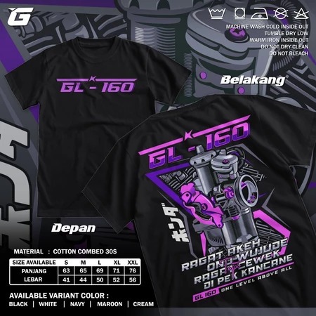 kaos racing honda GL 160