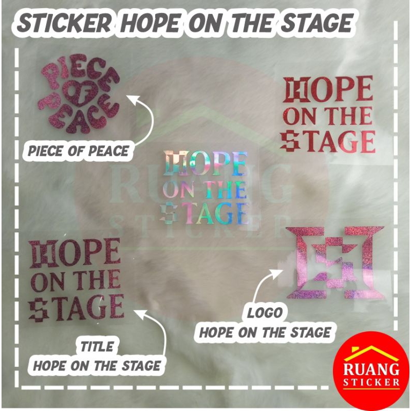 

STIKER HOPE ON THE STAGE HOLOGRAM BLINGPINK BLINGRED FOR ARMYBOMB LIGHTSTICK