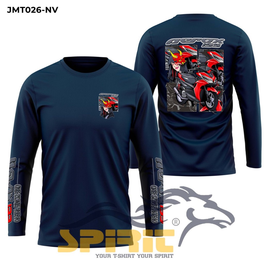 Kaos Lengan Panjang Motor Yamaha Areox Baju Koas Yamaha Aerox Kaos Distro Lengan Panjang