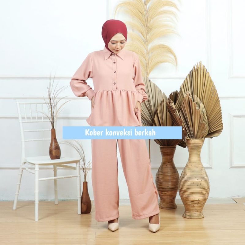 One Set tunik intan lovelly celana air flow