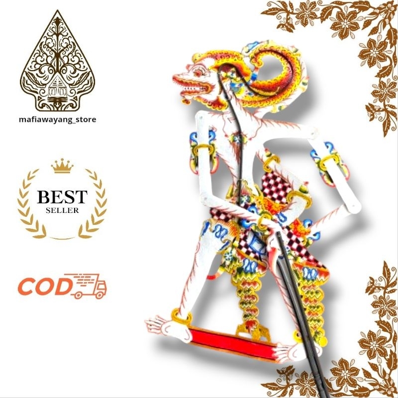 Wayang Kulit Sapi ASLI Hanoman/Anoman Ukuran Standar Dalang