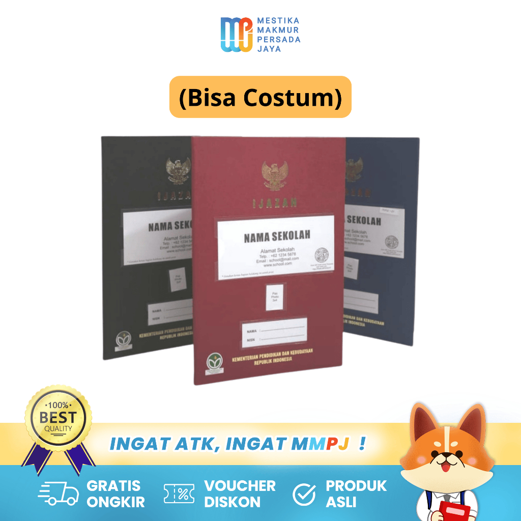 

Bantex Map Ijazah Bisa Costum 2 Pocket Hotprint Model - 1026