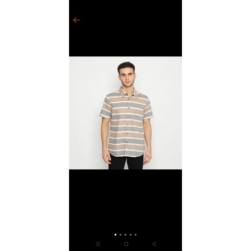 Kemeja Pria Motif Salur by Platini ( preloved)