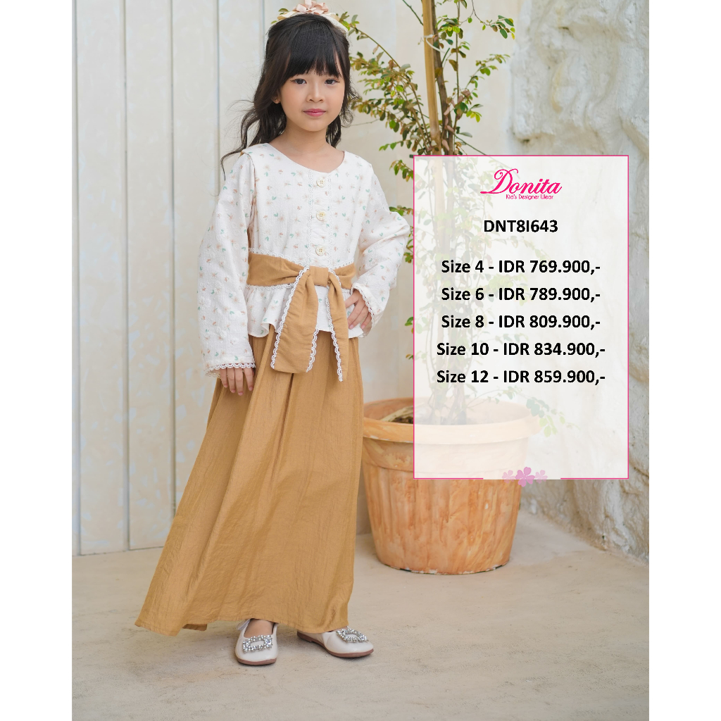 BAJU MUSLIM ANAK PEREMPUAN BRAND DONITA  8I643