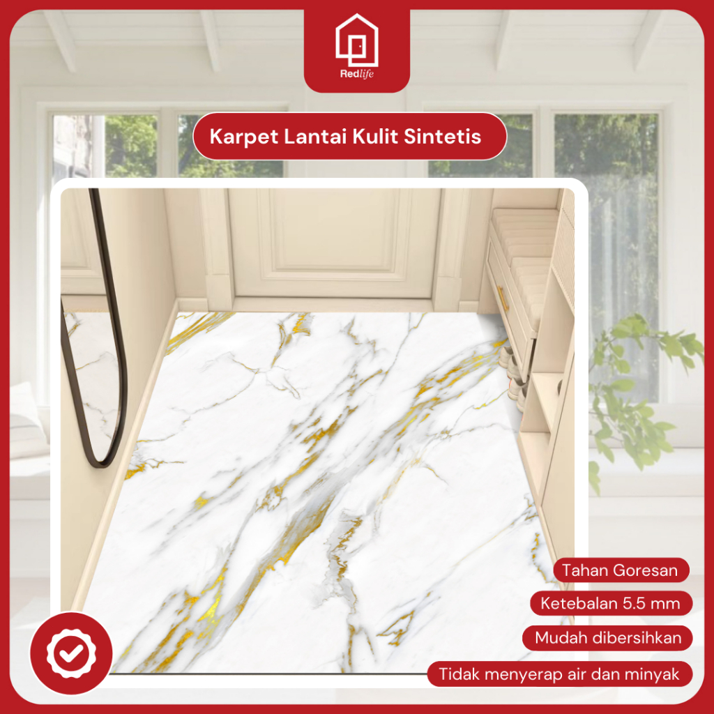Karpet Lantai Motif Batu Marmer / Alas Lantai Dapur Motif Marmer Mudah dibersihkan dengan kualitas P