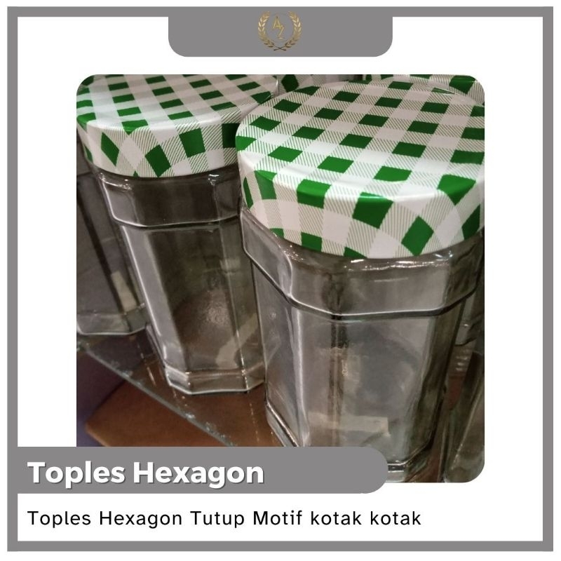 Toples Hexagon Tutup plastik dengan corak persegi - 1 pcs kapasitas teko 1L dengan bentuk memanjang