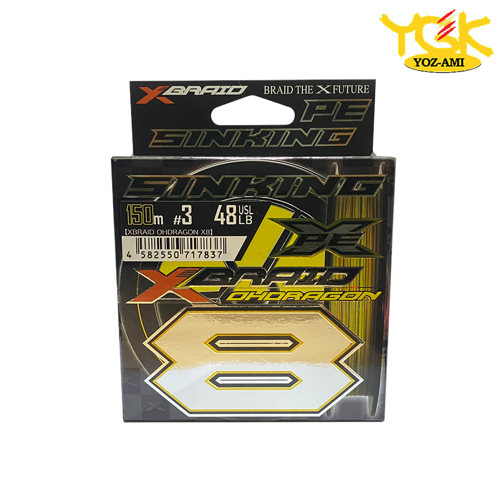 YGK X-BRAID OHDRAGON X8 Sinking 150M Senar Pancing PE Japan Quality Fishing Line