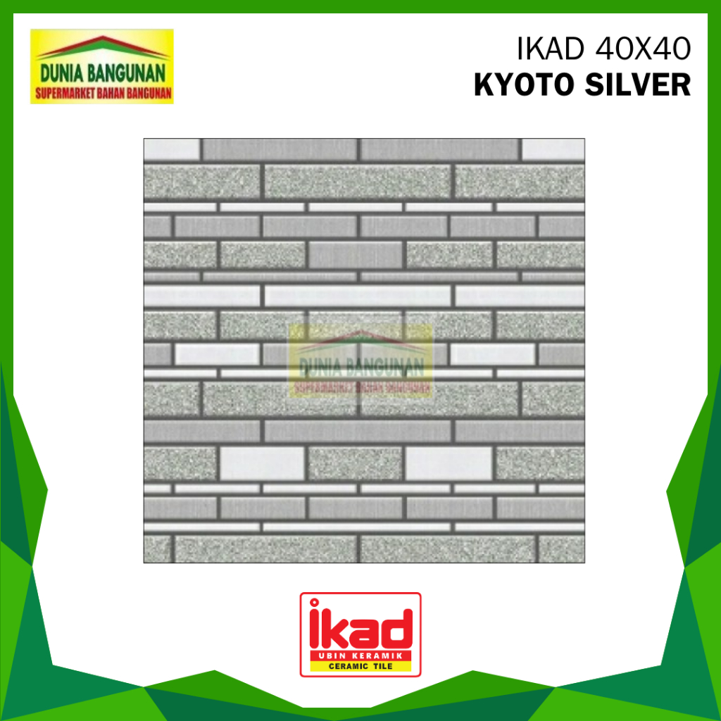 Keramik Lantai Kasar 40x40 IKAD SXL Kyoto Silver 40x40 Keramik Lantai Garasi / Keramik Carport
