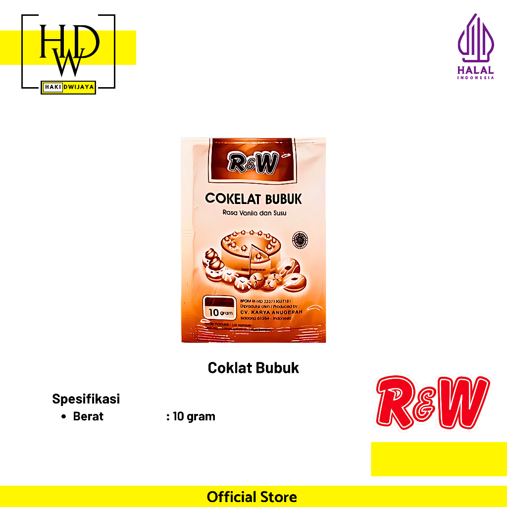 

[10gr] Cokelat Bubuk Kue Rajawali R&W Sachet