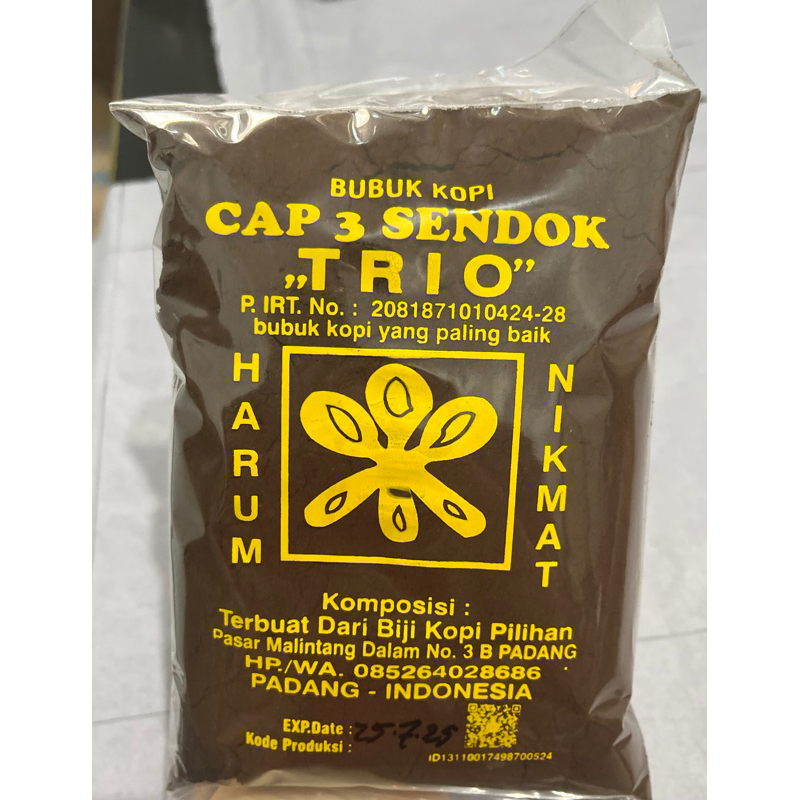 

Kopi Padang Cap 3 (Tiga) Sendok per bungkus