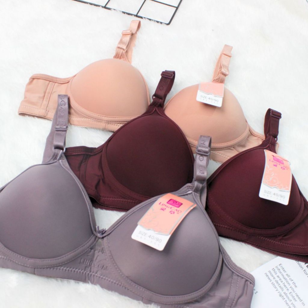 LINGCAO A5 - BRA WANITA BUSA TEBAL TANPA KAWAT ORIGINAL BH PEREMPUAN LINGCAO A5