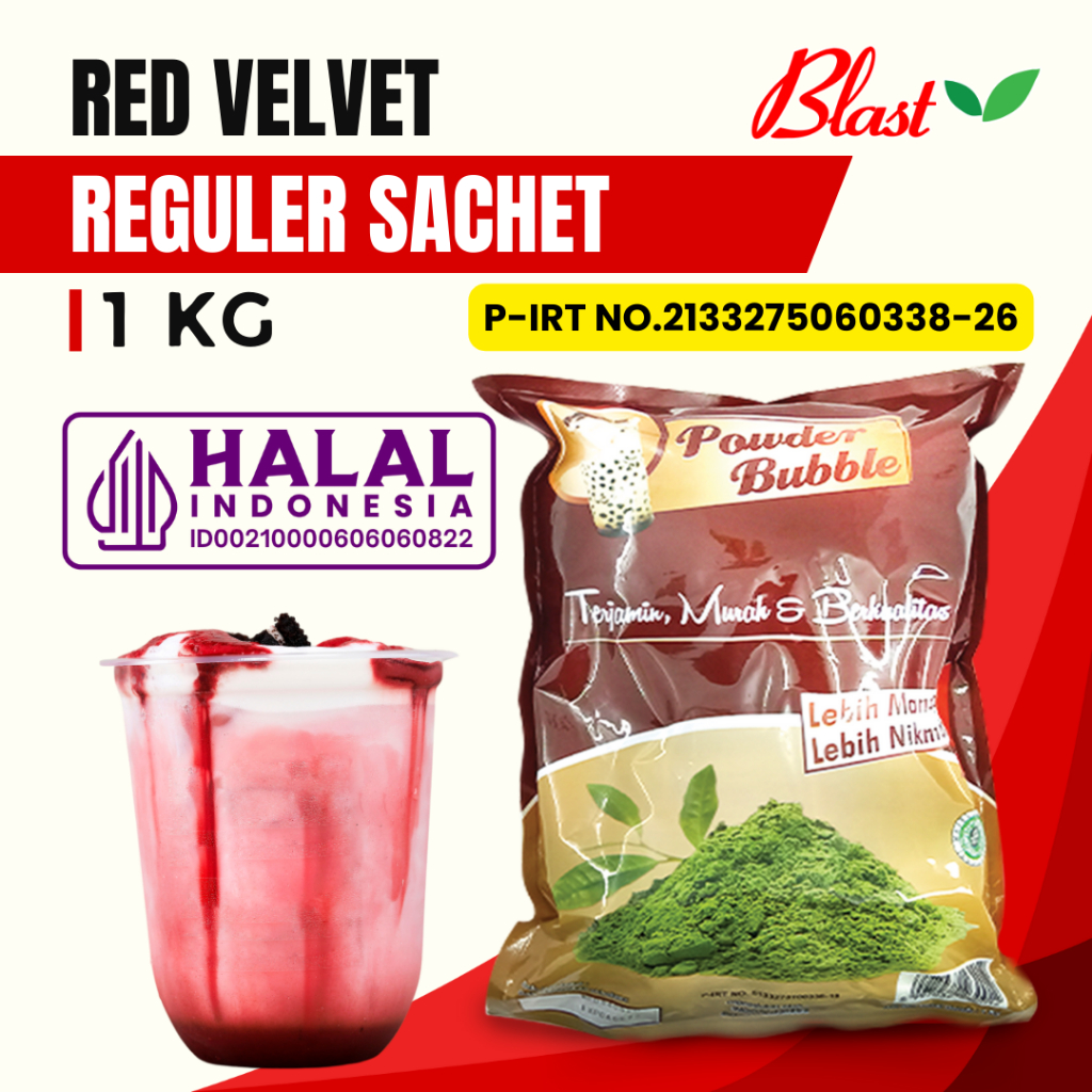 

Bubuk RED VELVET 1 KG - Bubuk Minuman Rasa Redvelvet - MIX Creamer + Gula / Powder Drink