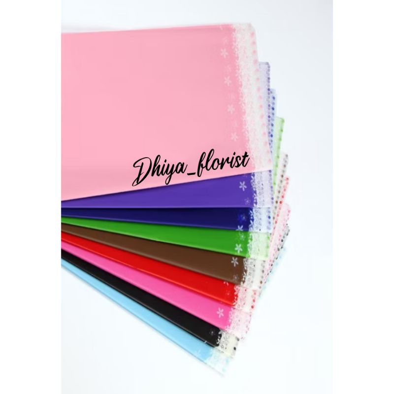 

Dhiya Florist - Waterproof Cellophane Colour Motif Kupu Kertas Buket Motif Warna Free Packing Flower Wrapping Motif Kertas Buket Pembungkus Bunga Color Waterproof Cellophane
