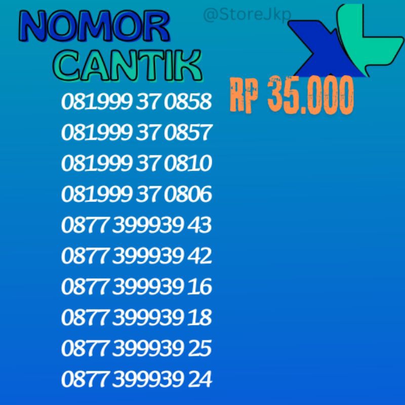 NOMOR CANTIK XL DAN AXIS QUARTET / 11DIGIT - NOCAN MURAH