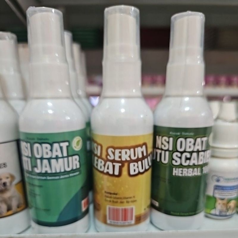 OBAT NSI KUCING ANJING KELINCI ANTI JAMUR SERUM PELEBAT BULU KUTU SCABIES FLU BATUK HERBAL MATA CACI