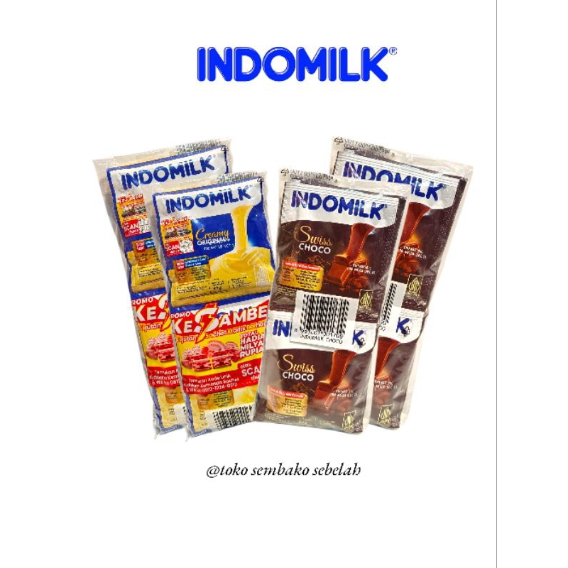 

Susu Kental Manis Indomilk Coklat Dan Putih Sachet Kemasan 37gr Isi 6 Pcs