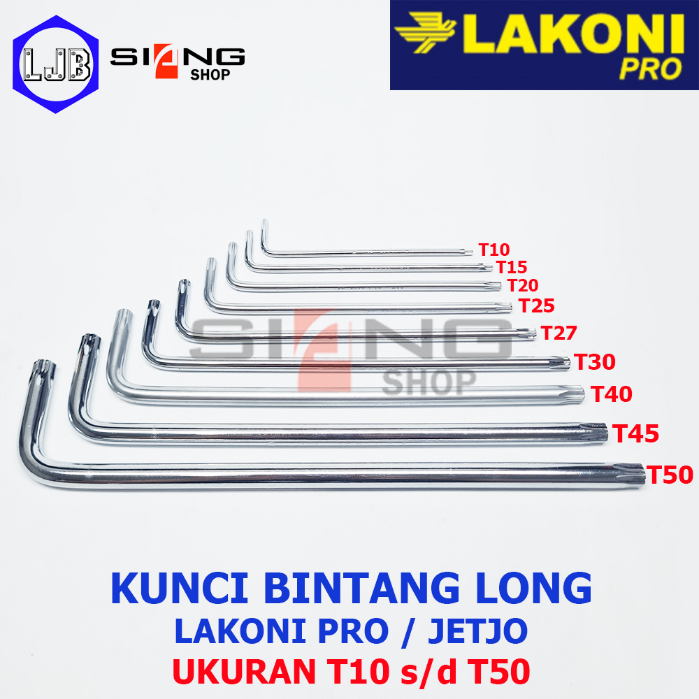 Kunci L Bintang Panjang Satuan JETJO / LAKONI PRO
